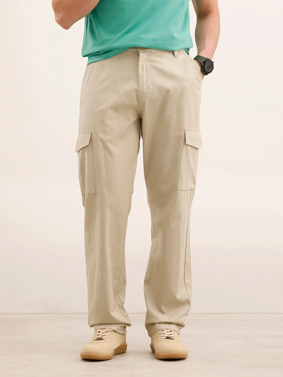 Anti Fit Cargo Trouser | Beige