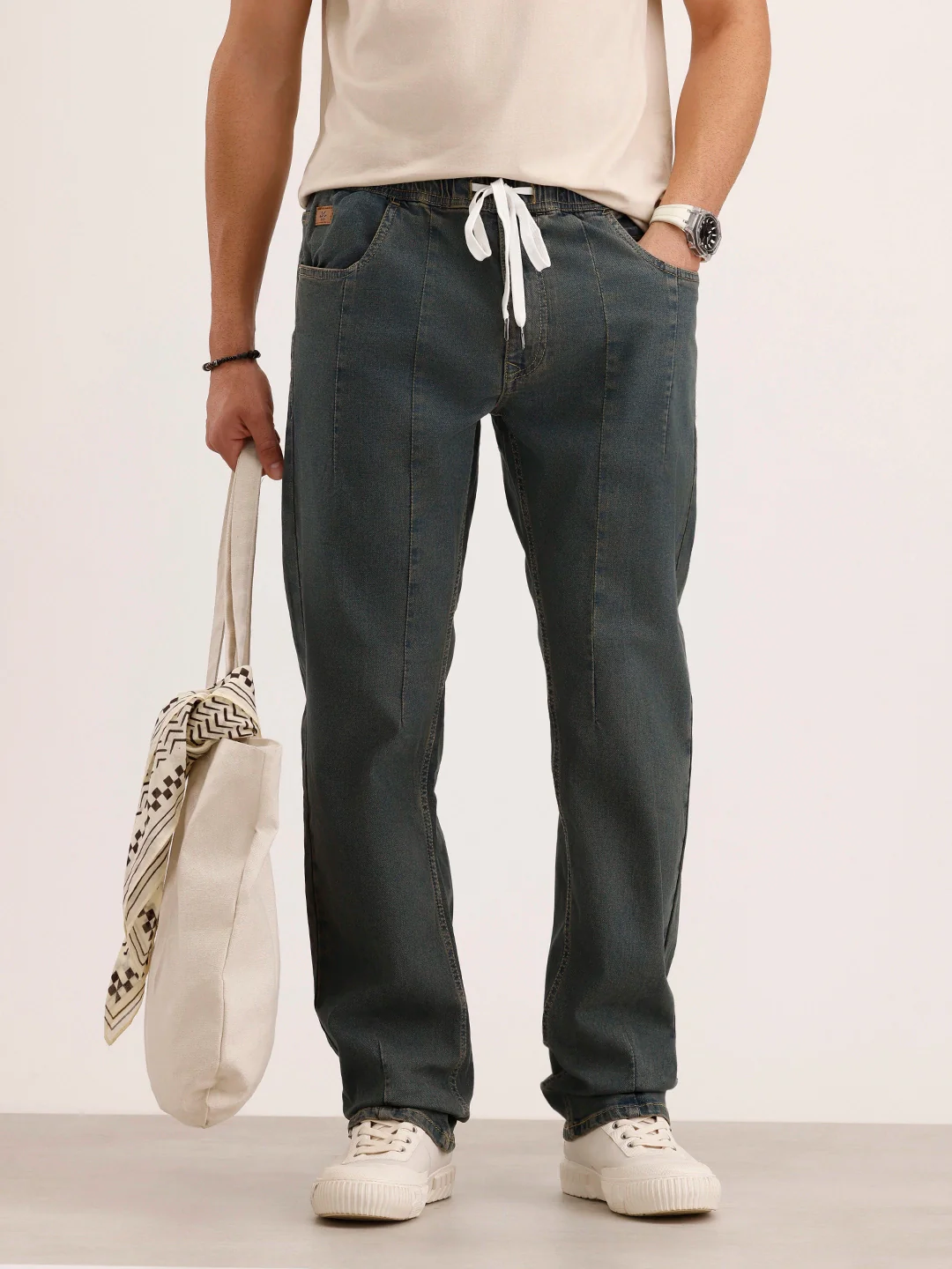 Anti Fit Cut & Sew Denim Jeans | Blue