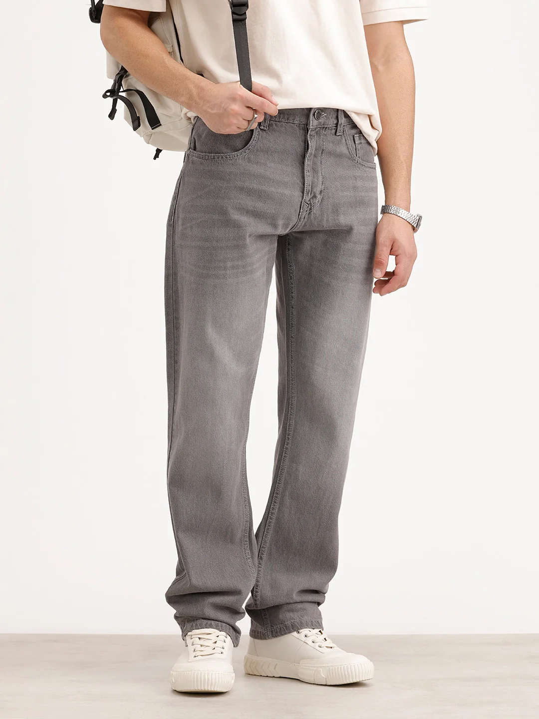 Anti Fit Faded Denim Jeans | Grey