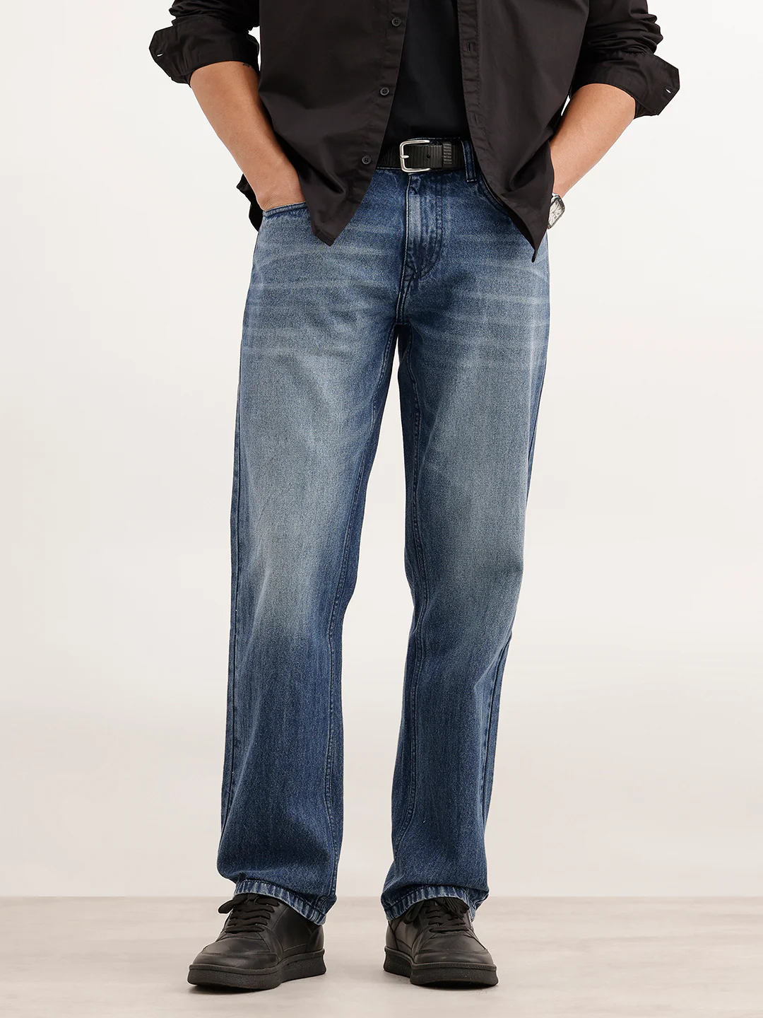 Anti Fit Faded Denim Jeans | Light Blue