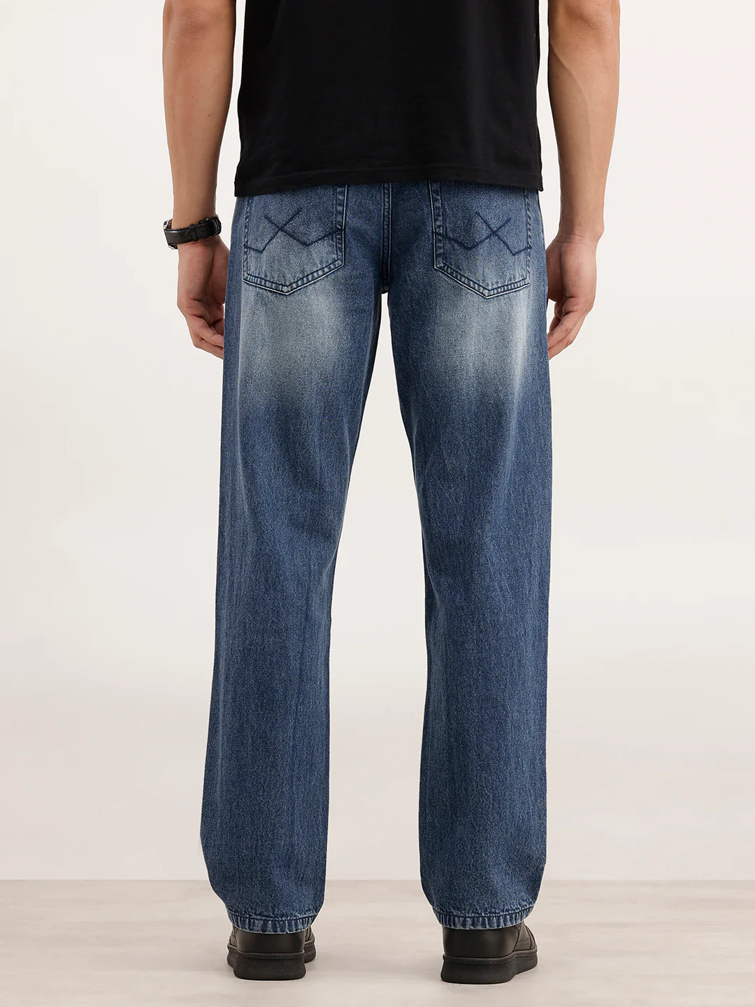Anti Fit Faded Denim Jeans | Light Blue - Image 3