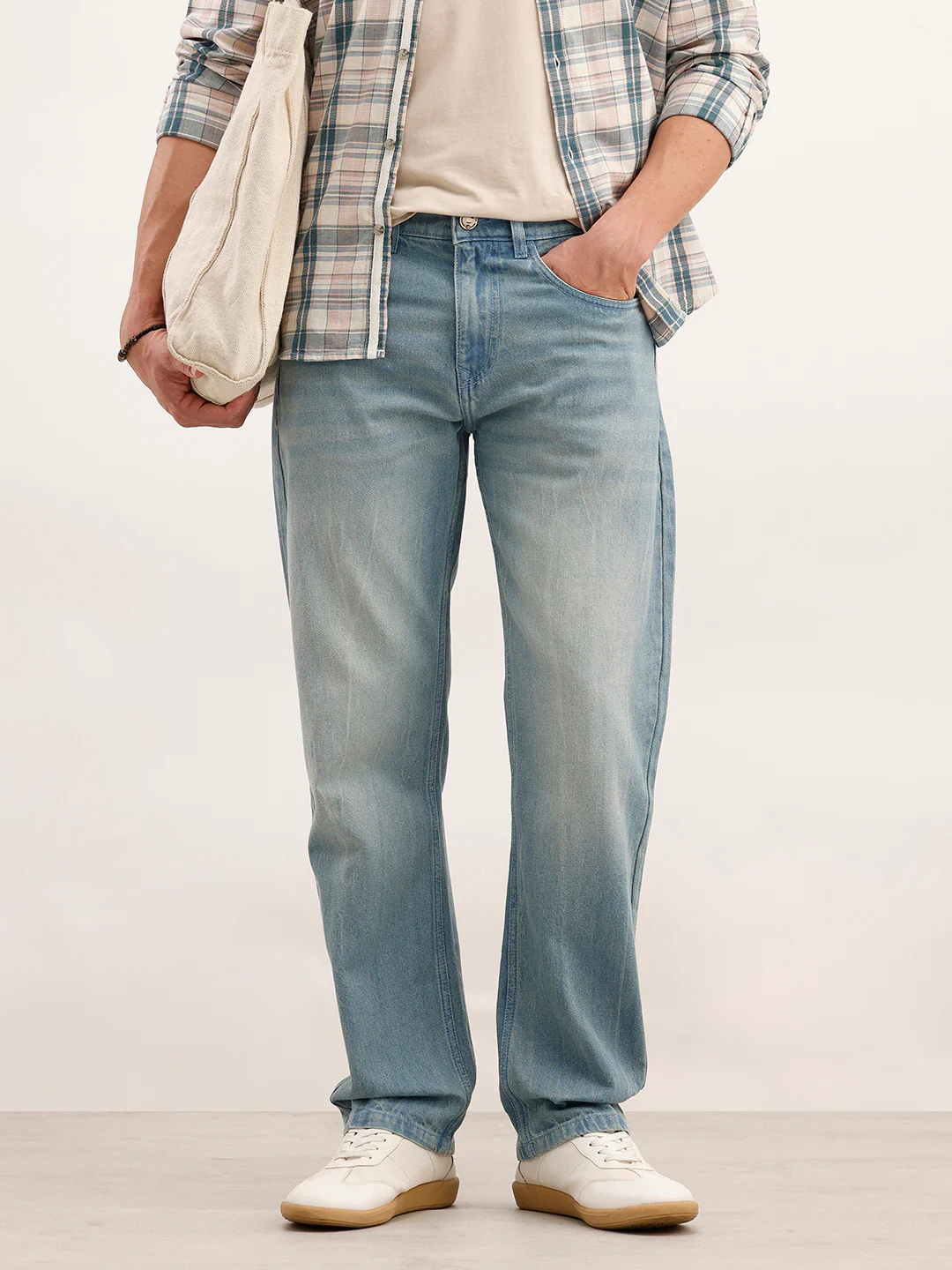 Anti Fit Faded Denim Jeans | Light Blue