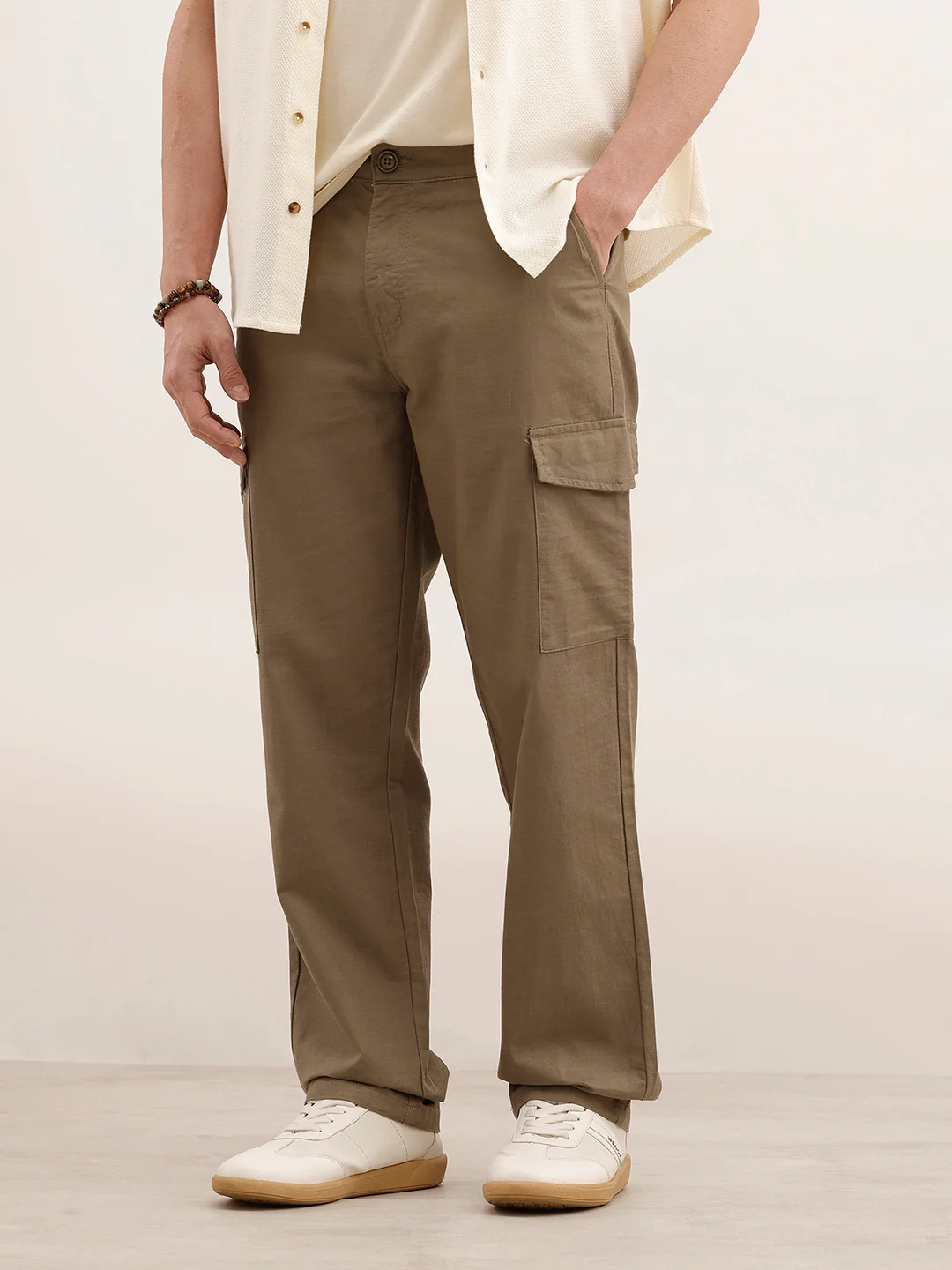 Anti Fit Solid Cargo Trouser | Grey