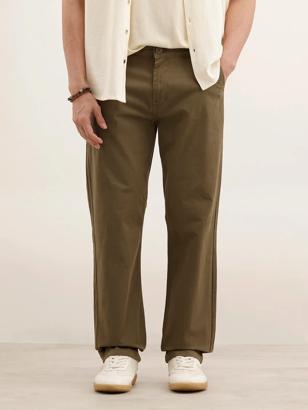 Anti Fit Solid Trouser | Olive