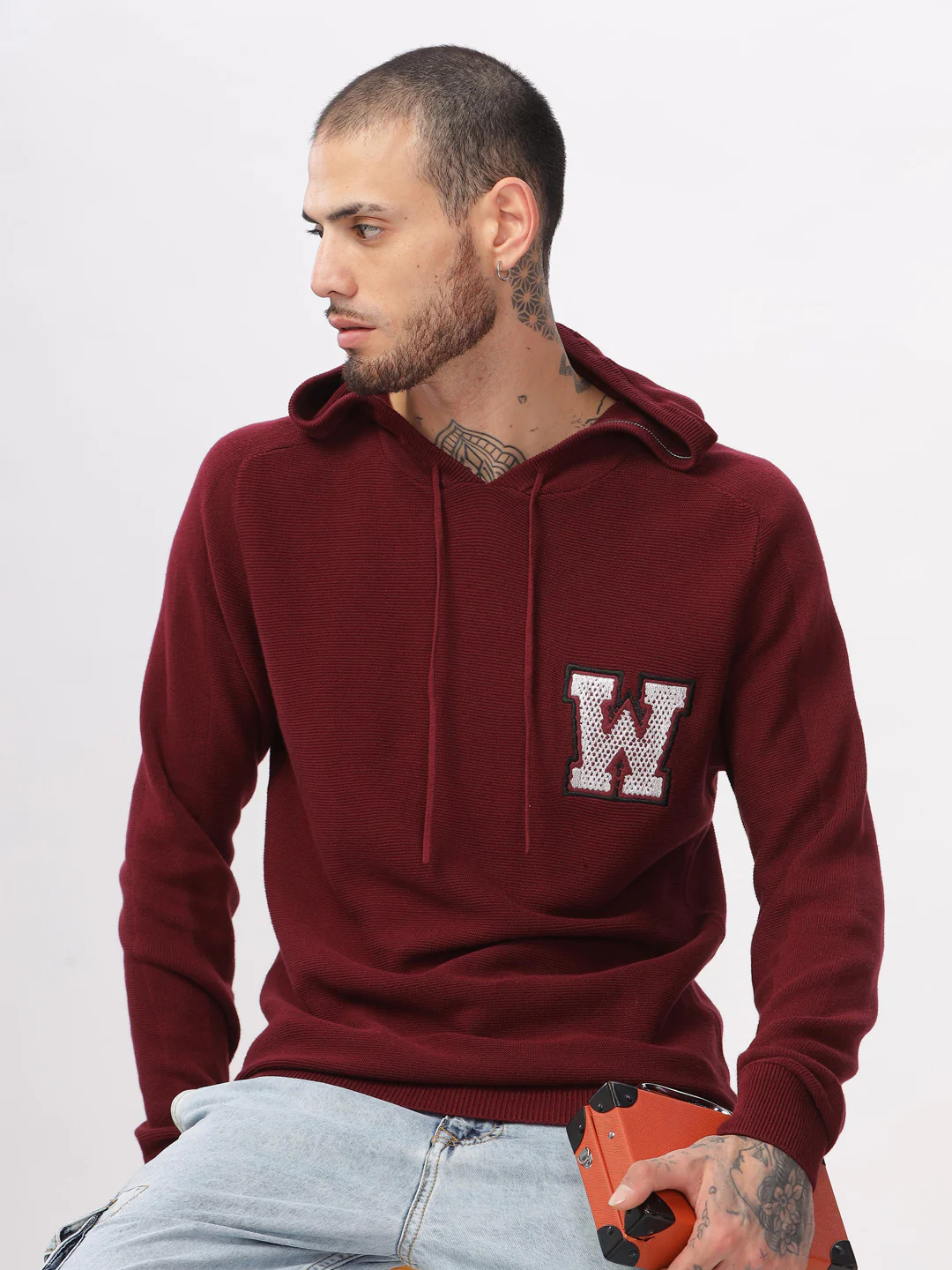 Branded Varsity Hooded Sweater