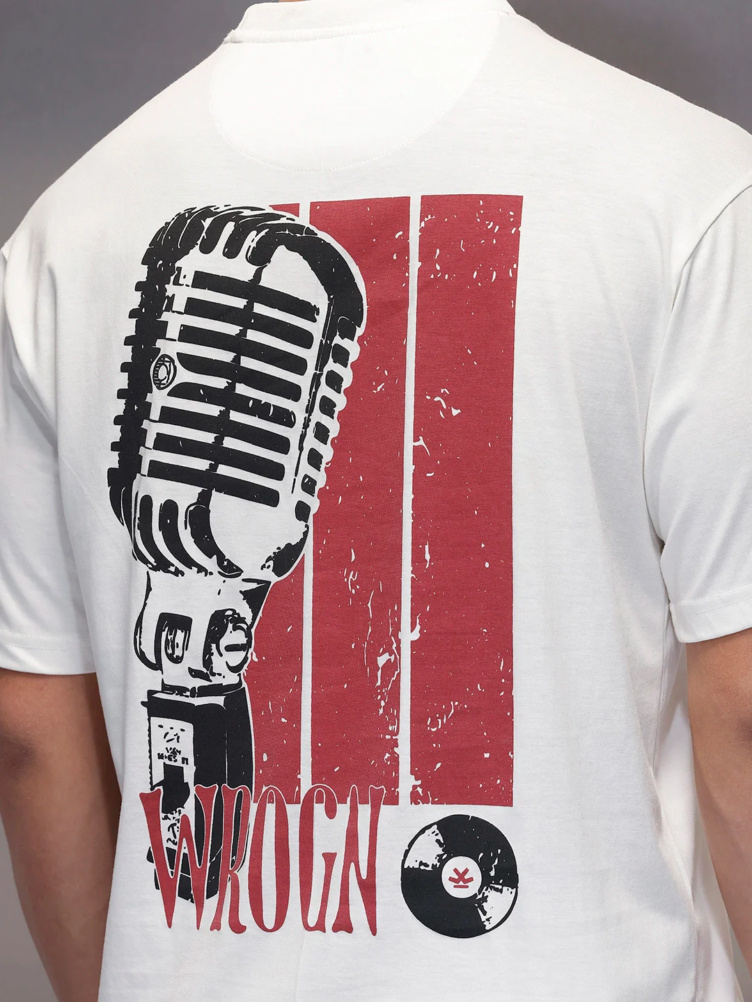 Casual Back Printed Oversized T-Shirt | White - Image 5