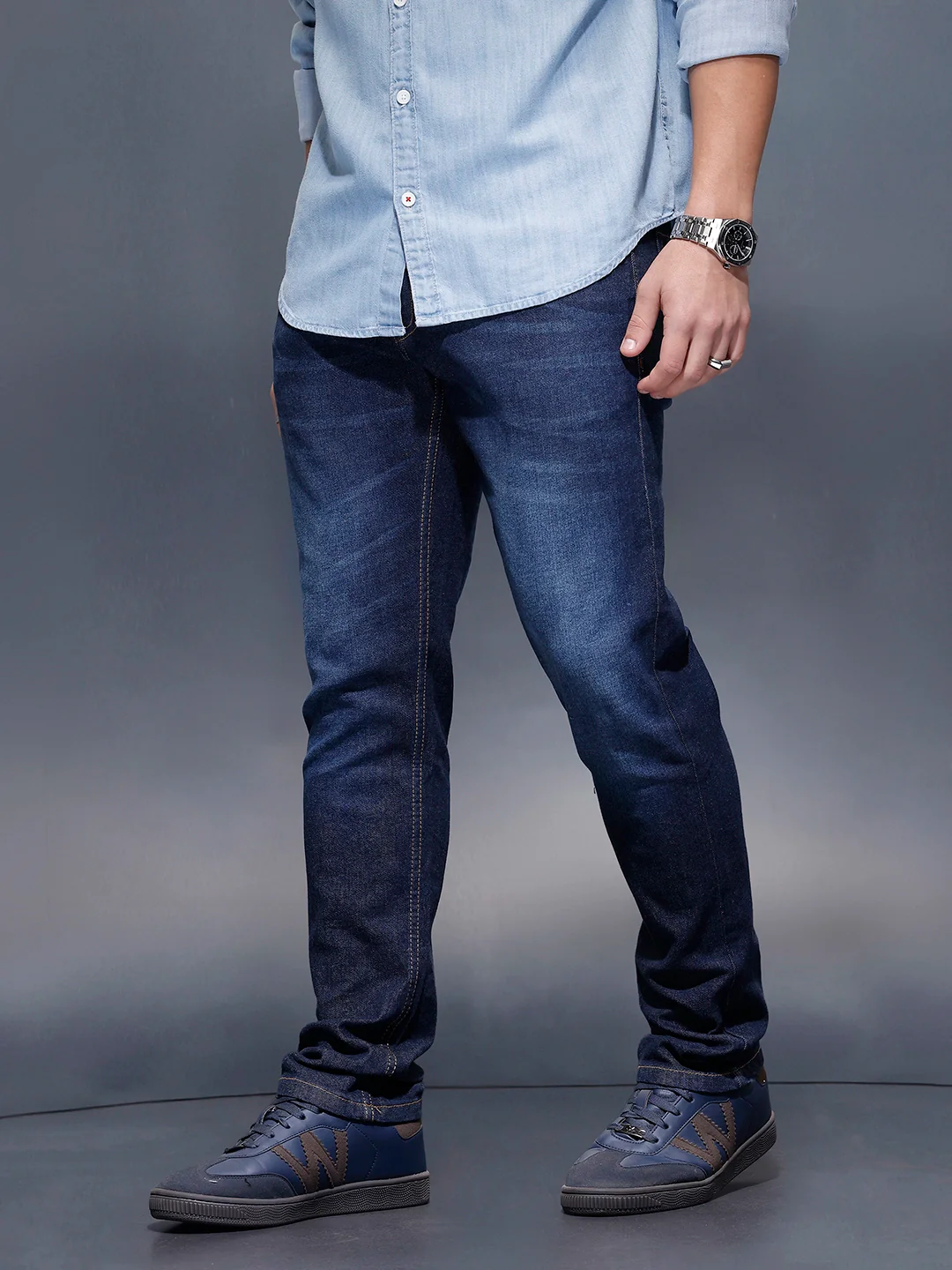 Casual Slim Fit Denim Jeans | Blue - Image 4