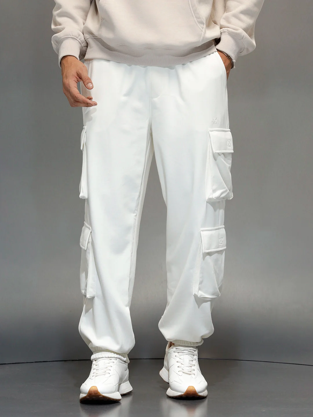 Casual Utility Pocket Joggers for Men | Off White
