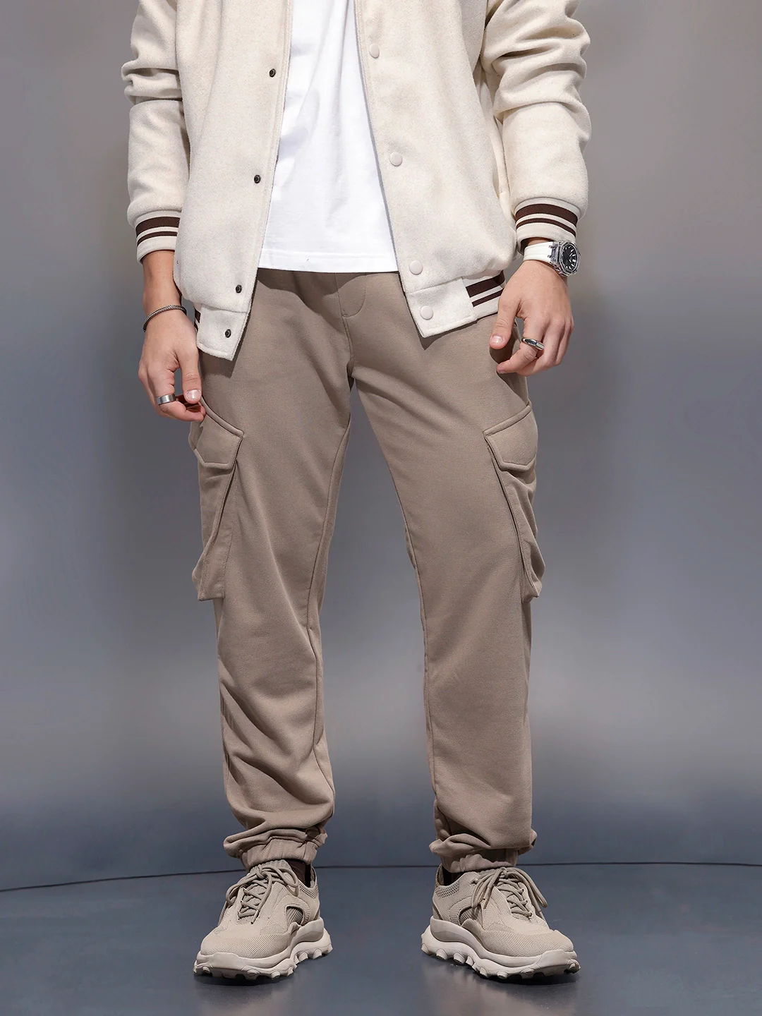 Casual Utility Pocket Joggers   |  Khaki