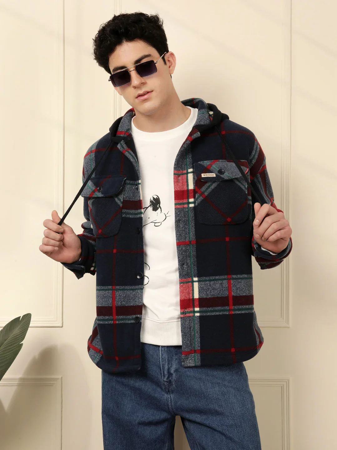Checkered Relaxed Fit Jacket