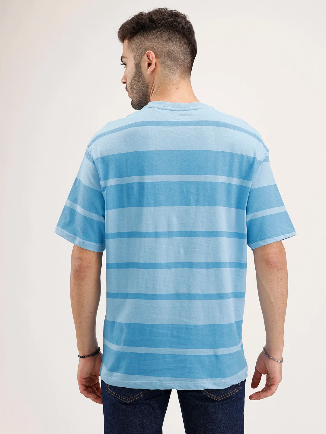 Claasic Oversized Striped T-Shirt | Blue - Image 3