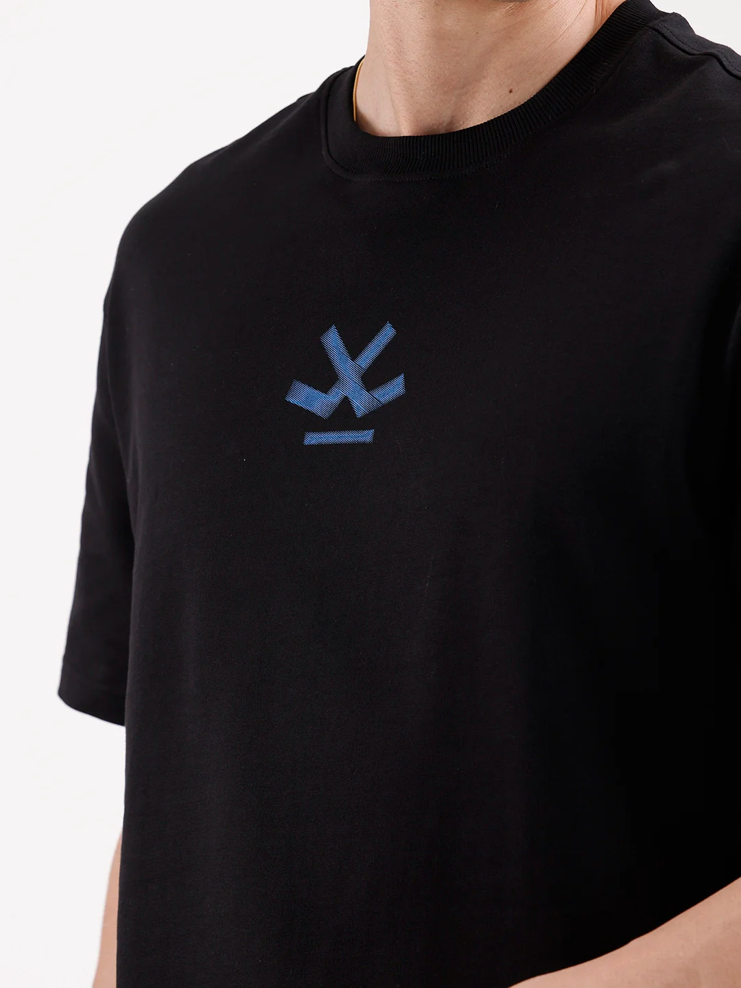 Classic Back Printed Oversized T-Shirt | Black - Image 5