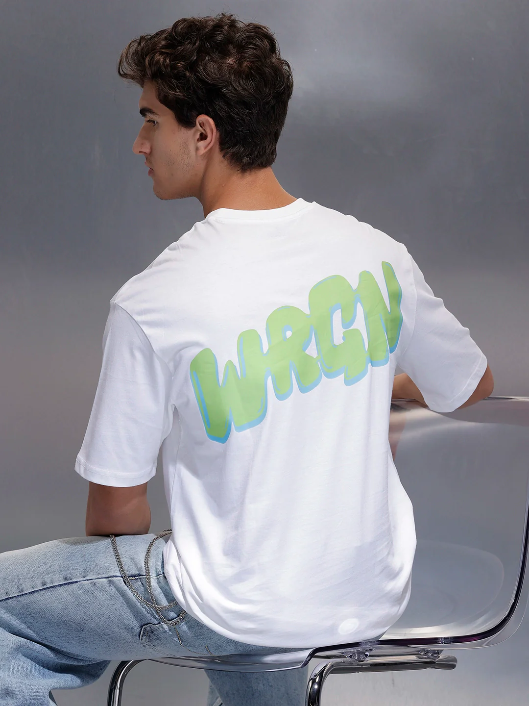 Classic Back Printed T-Shirt | White