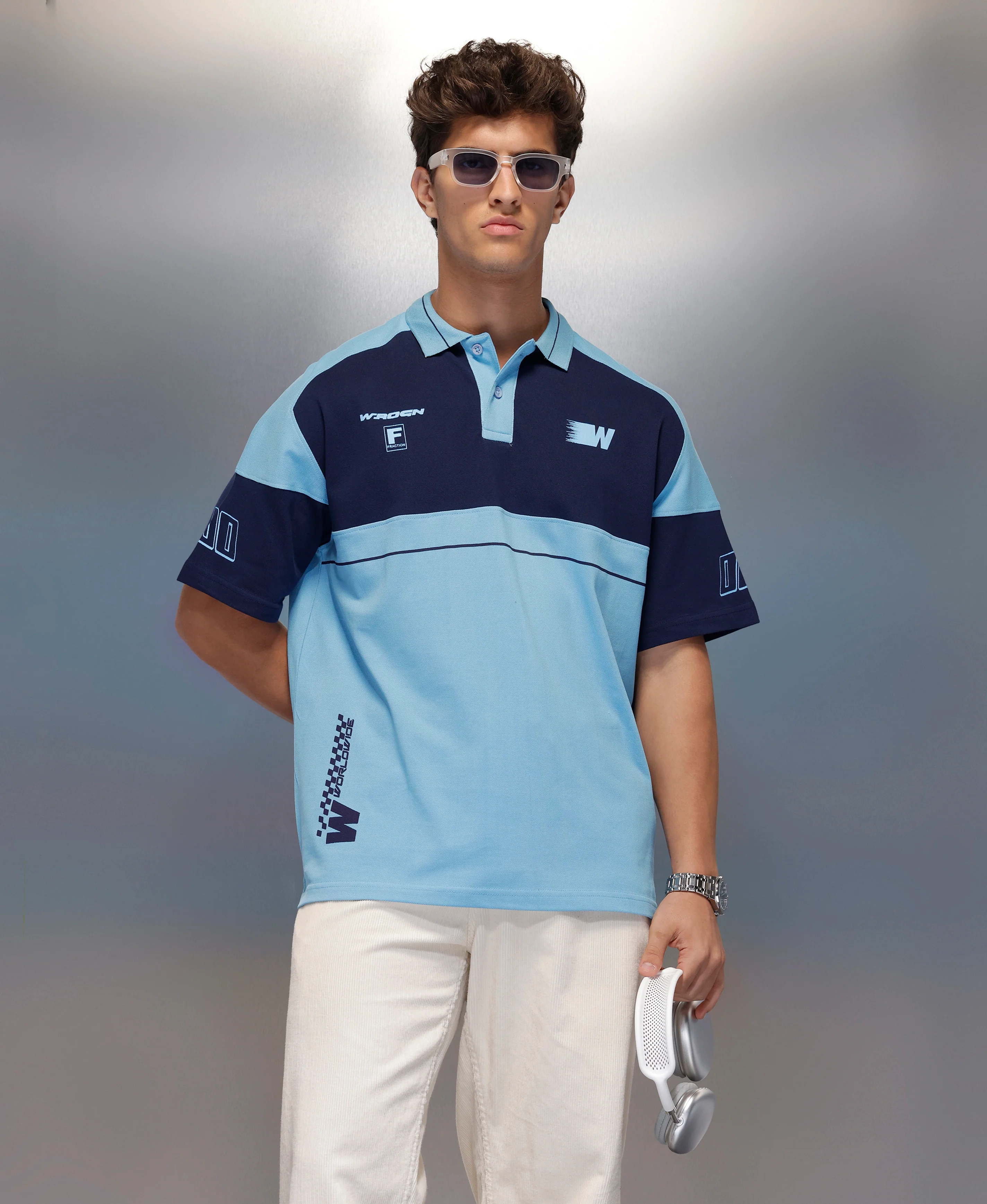 Classic Cut And Sew Polo T-Shirt   |  Blue
