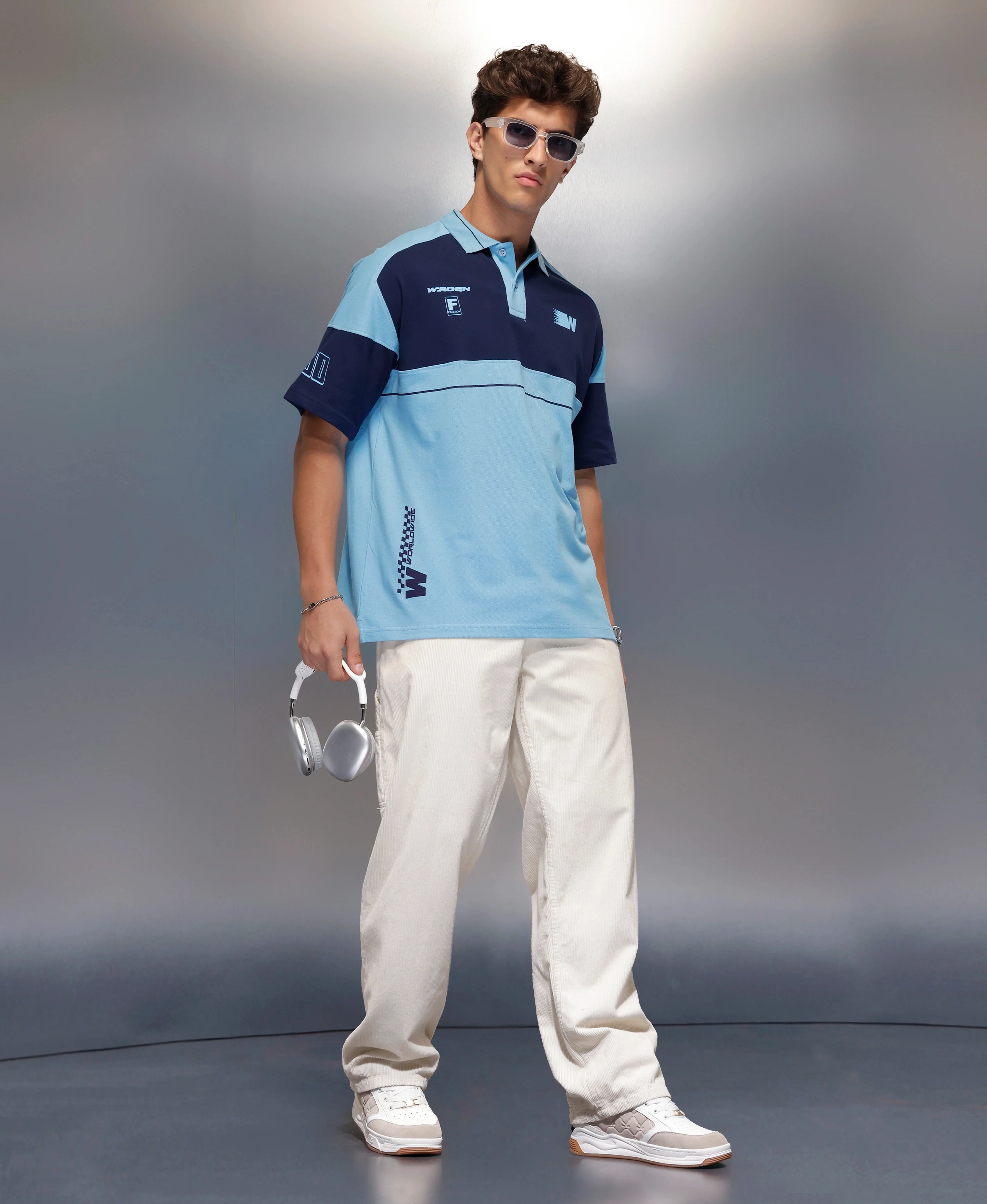 Classic Cut And Sew Polo T-Shirt   |  Blue - Image 2