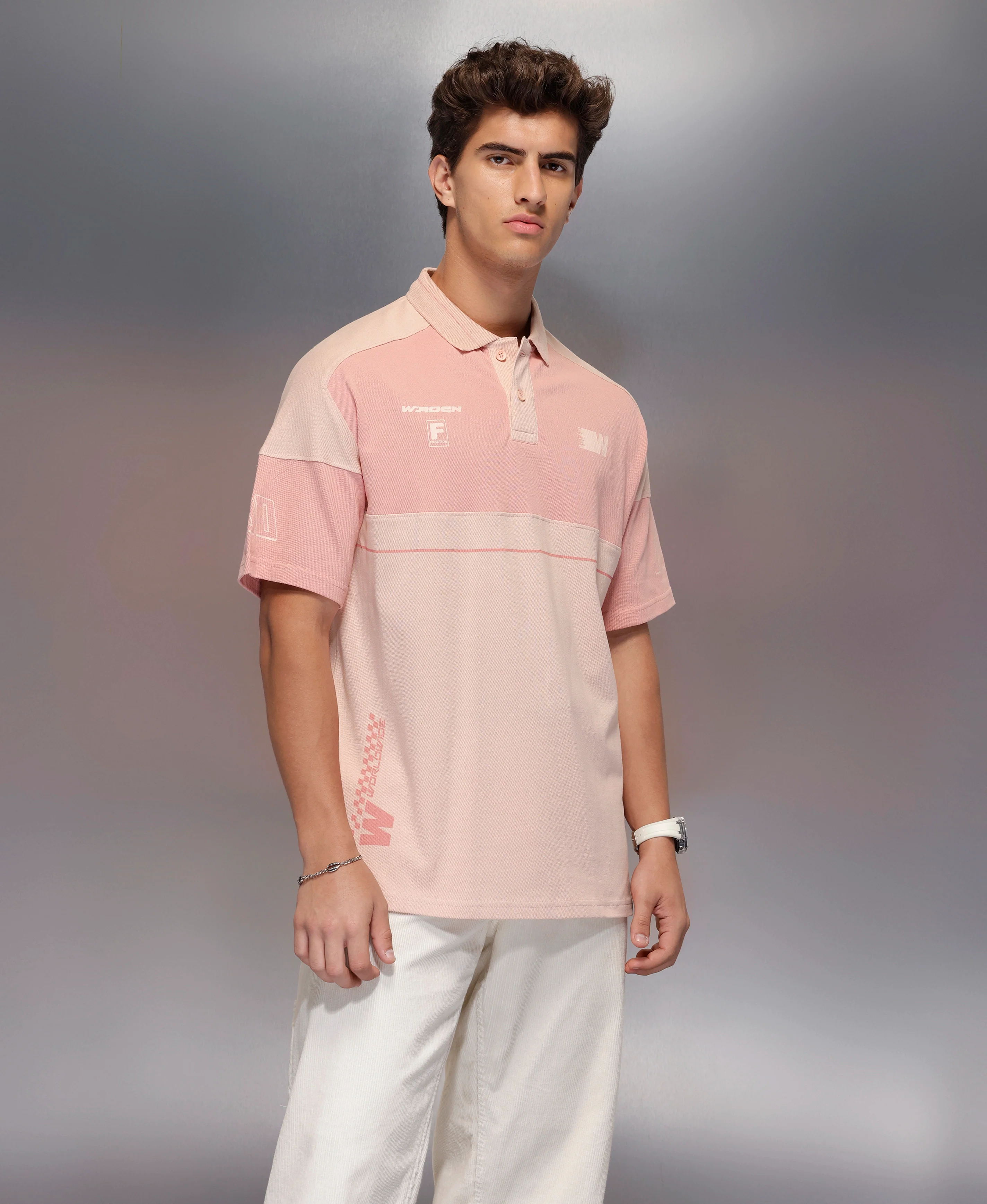 Classic Cut And Sew Polo T-Shirt | Pink - Image 4