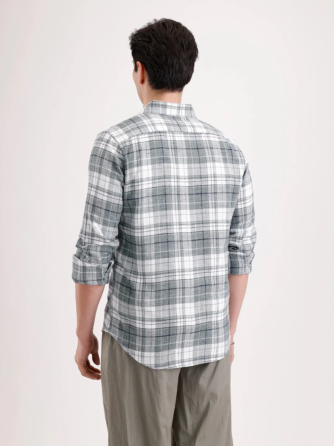 Classic Full Sleeve Checkered Shirt | Green - Image 3