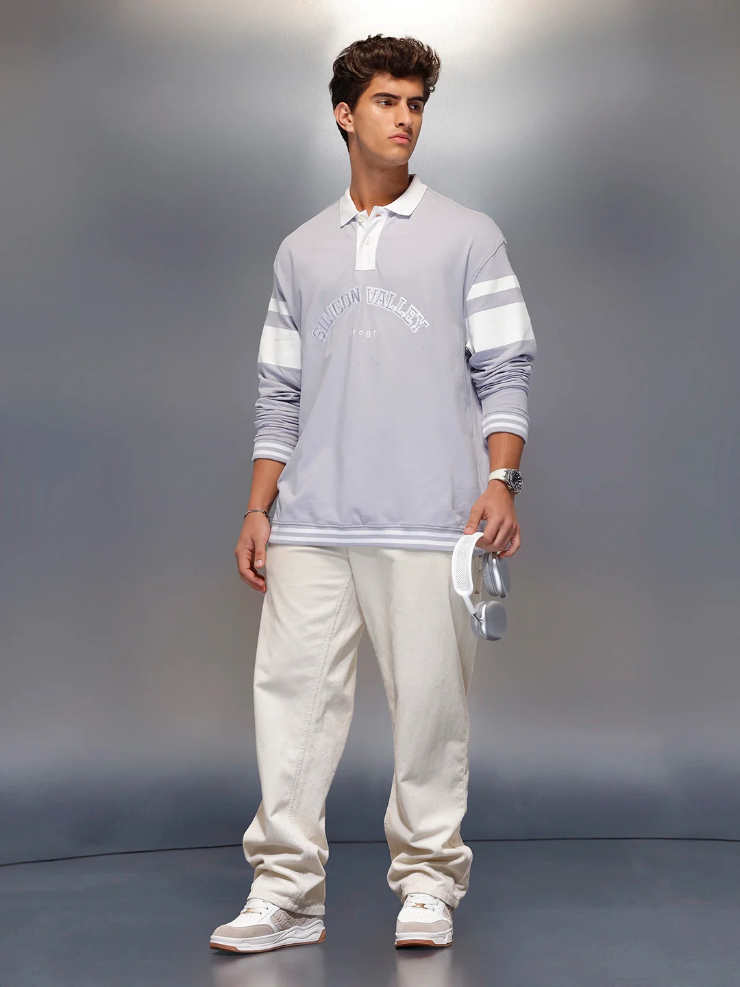 Classic Long Sleeve Polo T-Shirt | Purple - Image 2