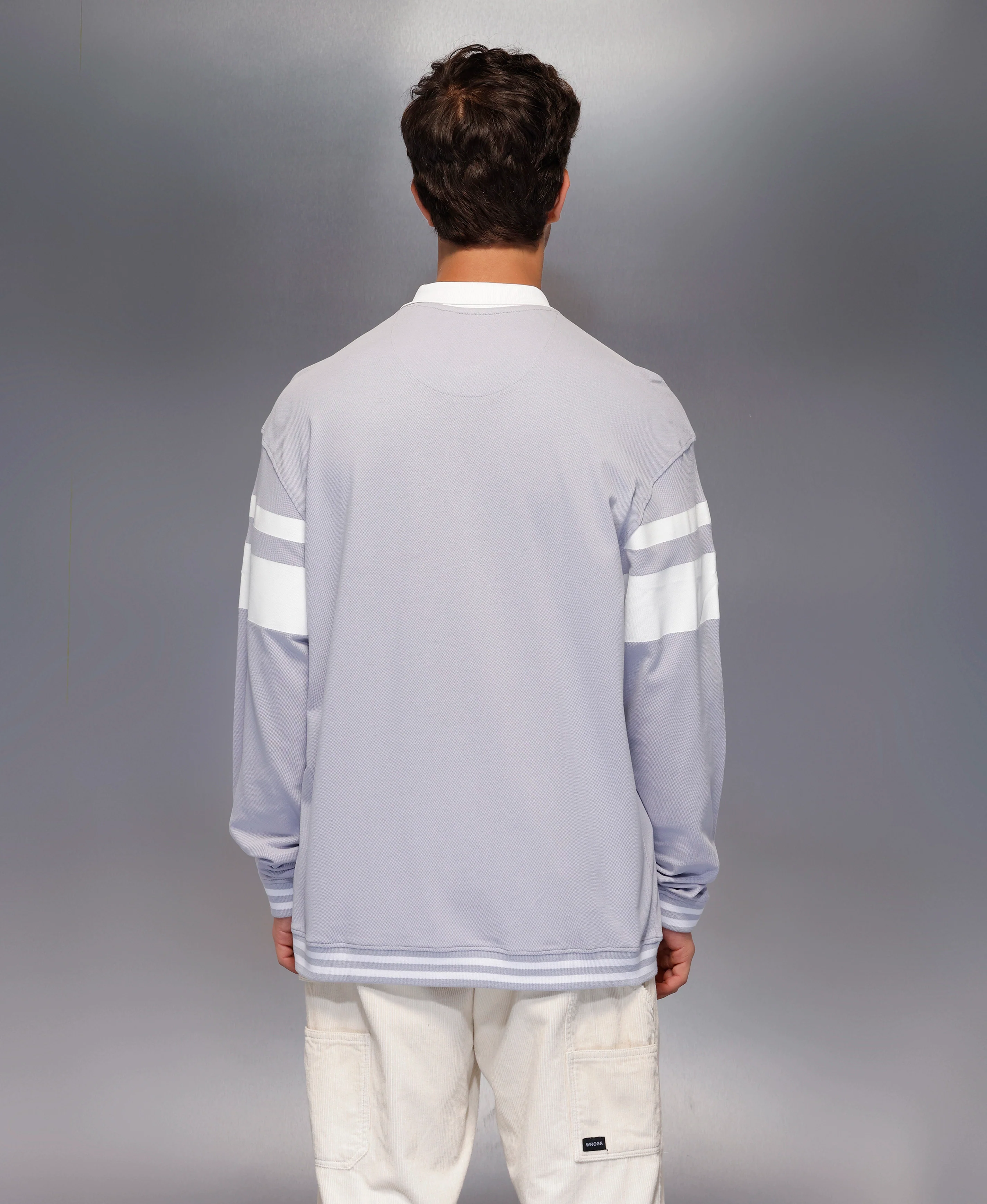 Classic Long Sleeve Polo T-Shirt | Purple - Image 3