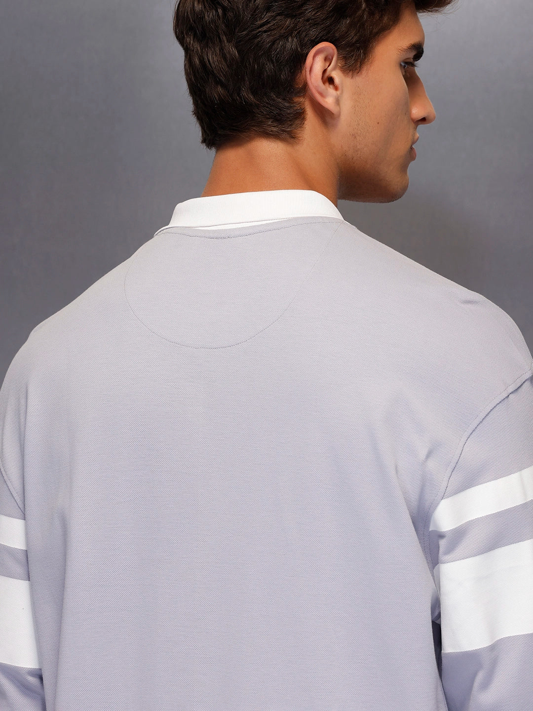 Classic Long Sleeve Polo T-Shirt | Purple - Image 5