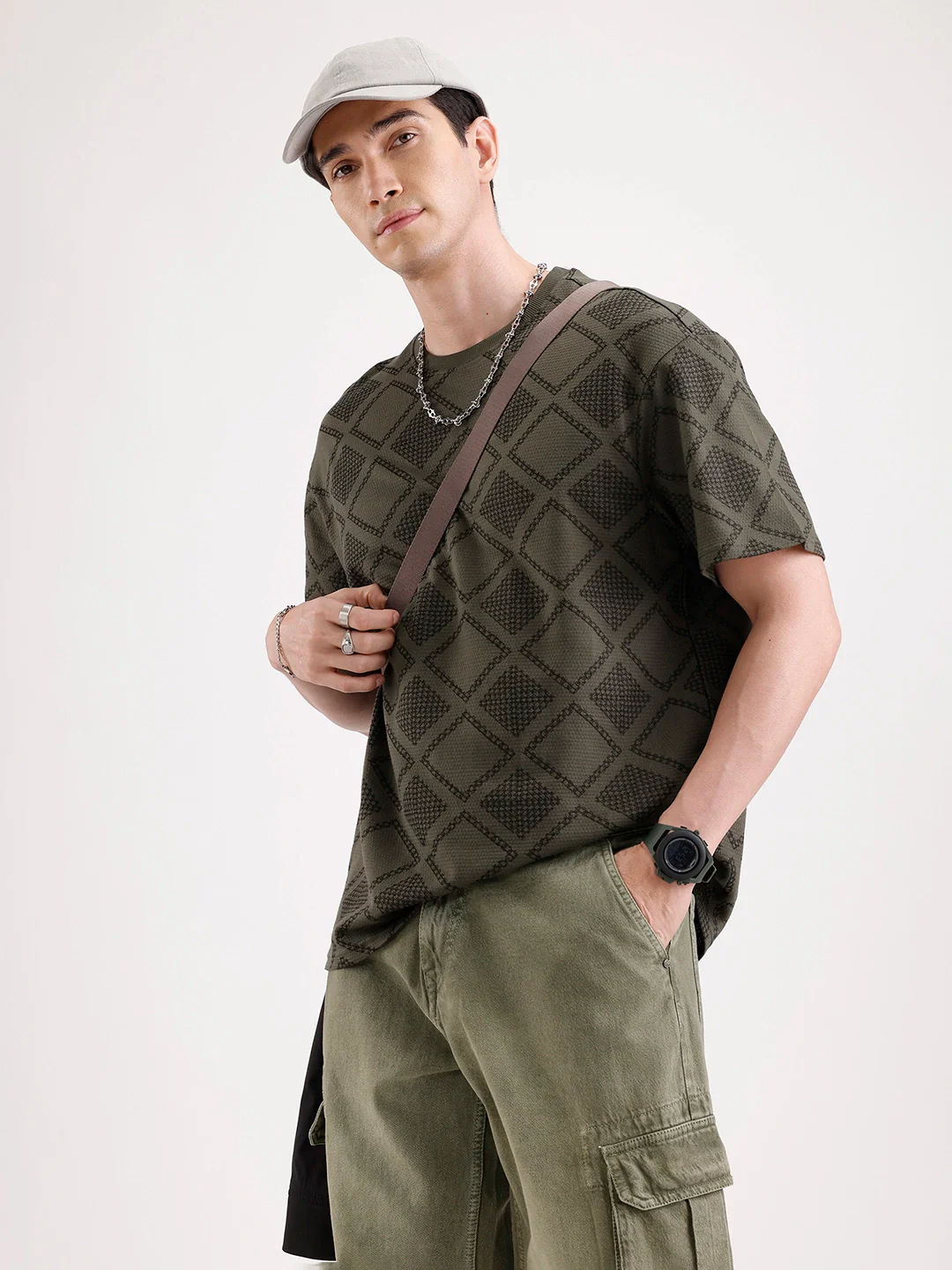 Classic Oversized AOP T-Shirt  | Olive