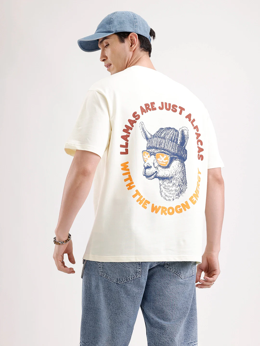 Classic Oversized Back Printed T-Shirt | Yellow