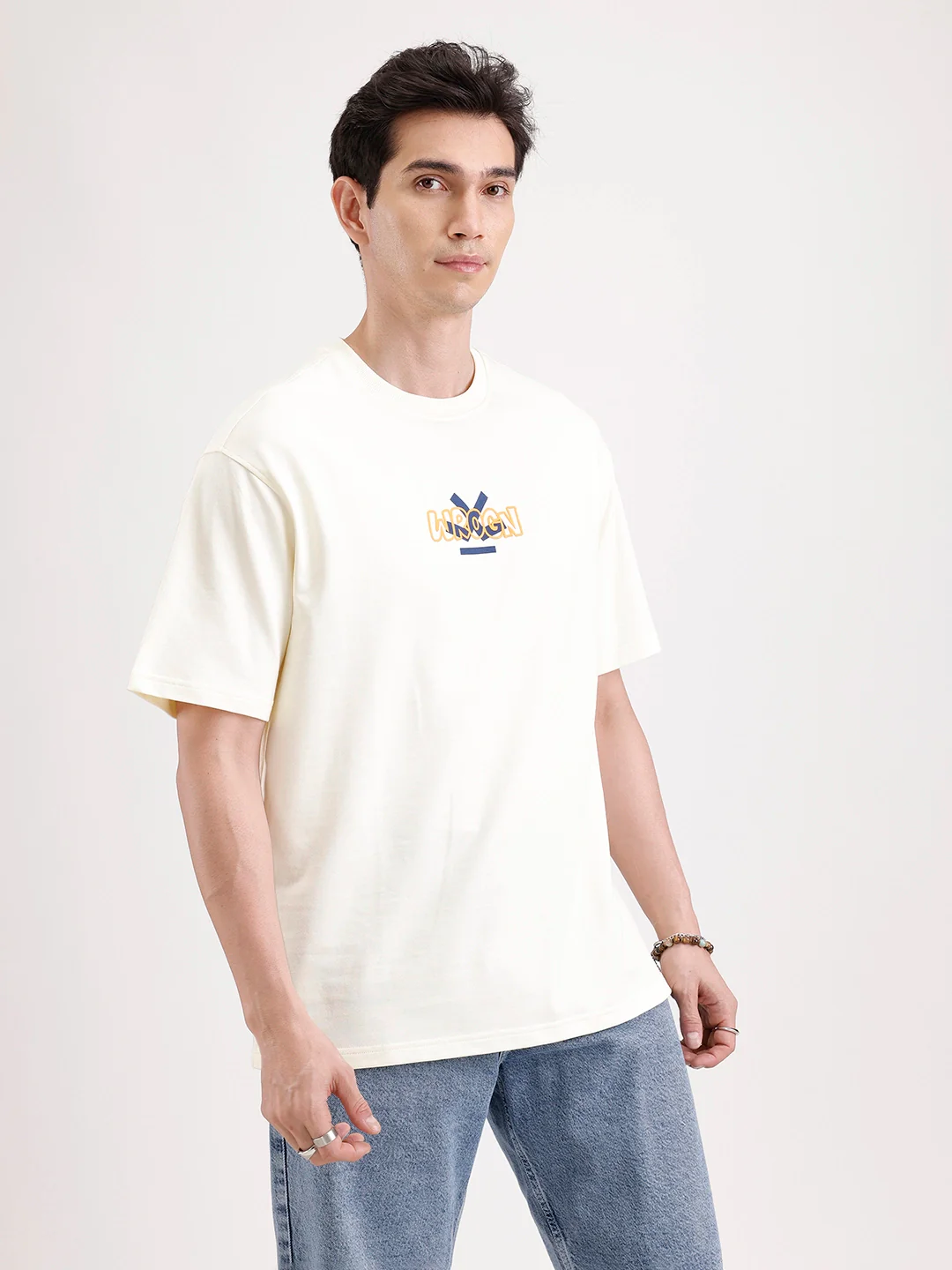 Classic Oversized Back Printed T-Shirt | Yellow - Image 4