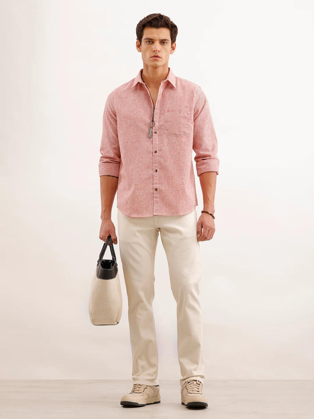 Classic Regular Fit Checkered Shirt | Red - Image 2