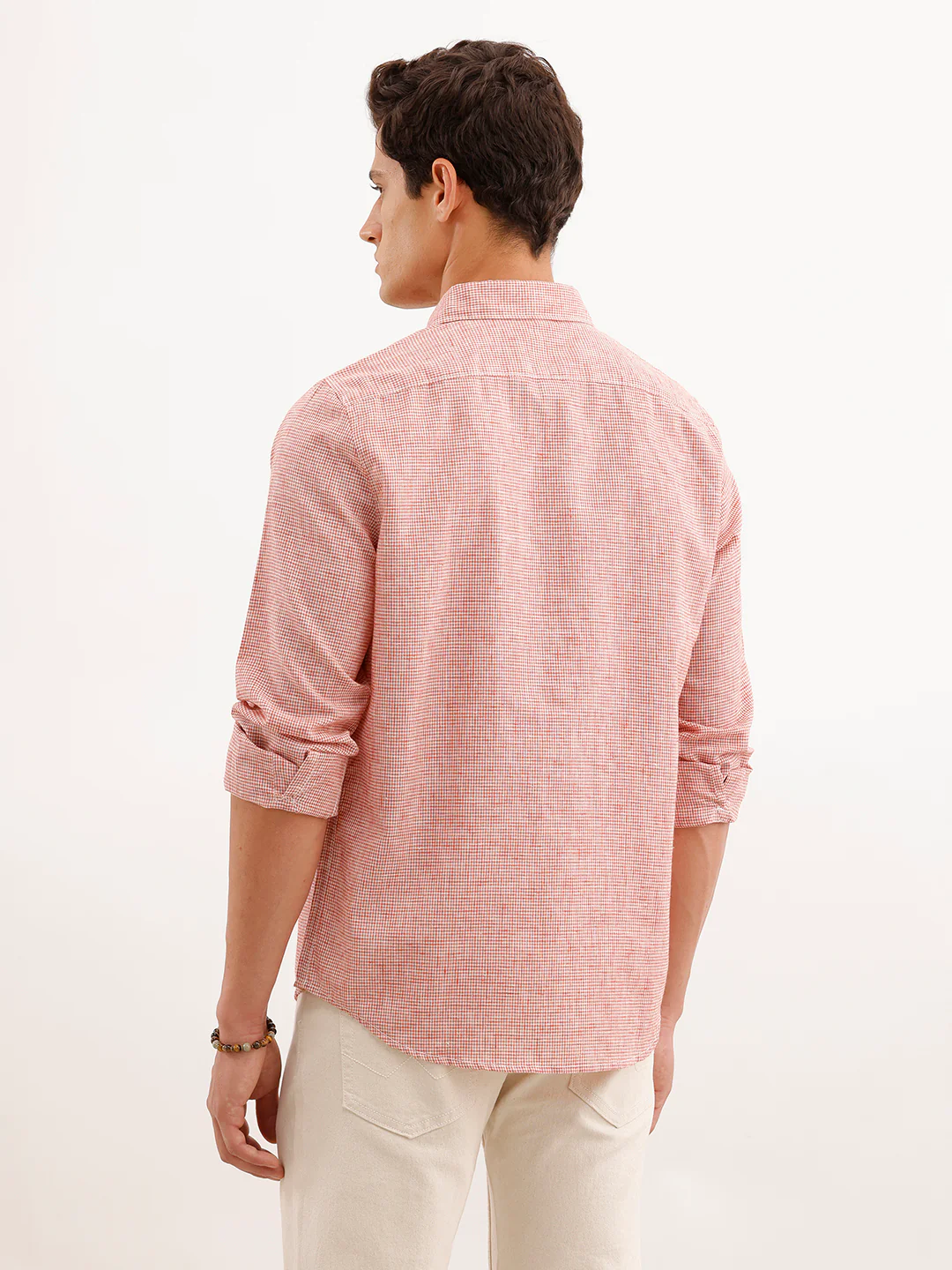 Classic Regular Fit Checkered Shirt | Red - Image 3