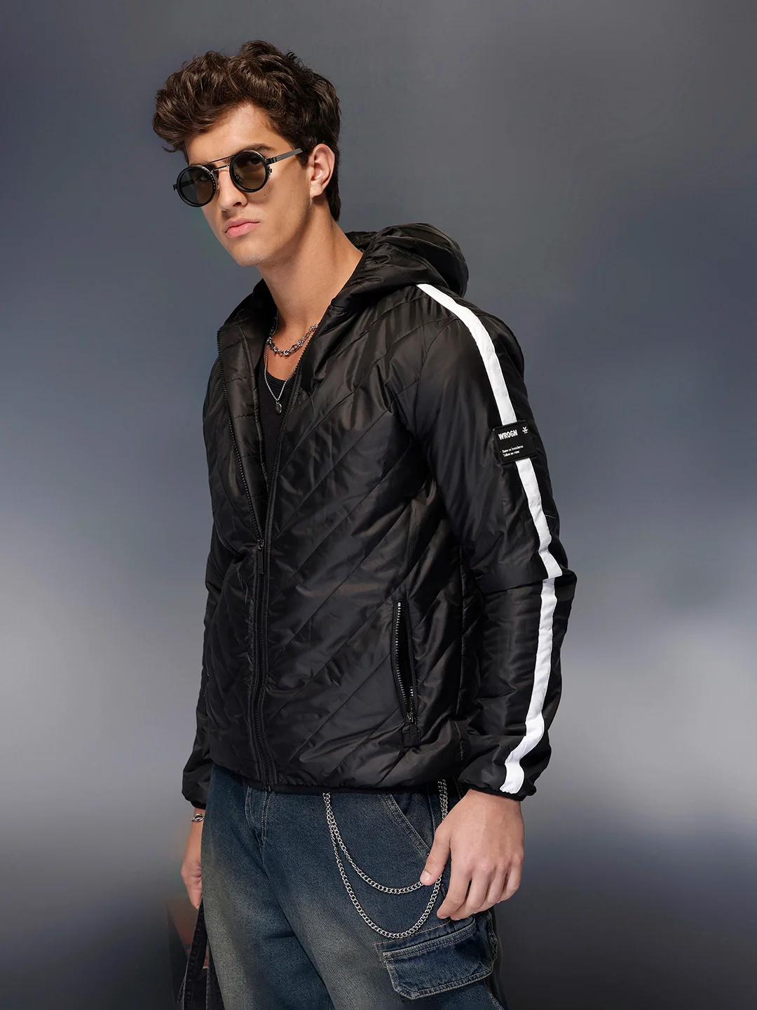 Classic Regular Fit Hooded Jacket | Black