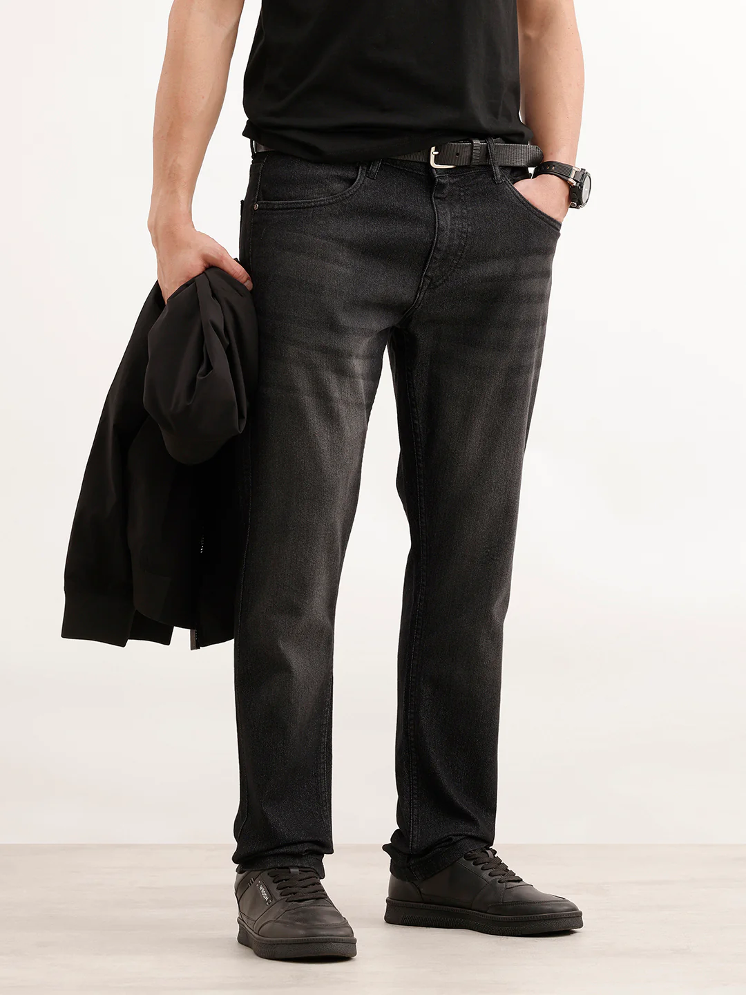 Classic Slim Fit Denim Jeans  | Dark Grey