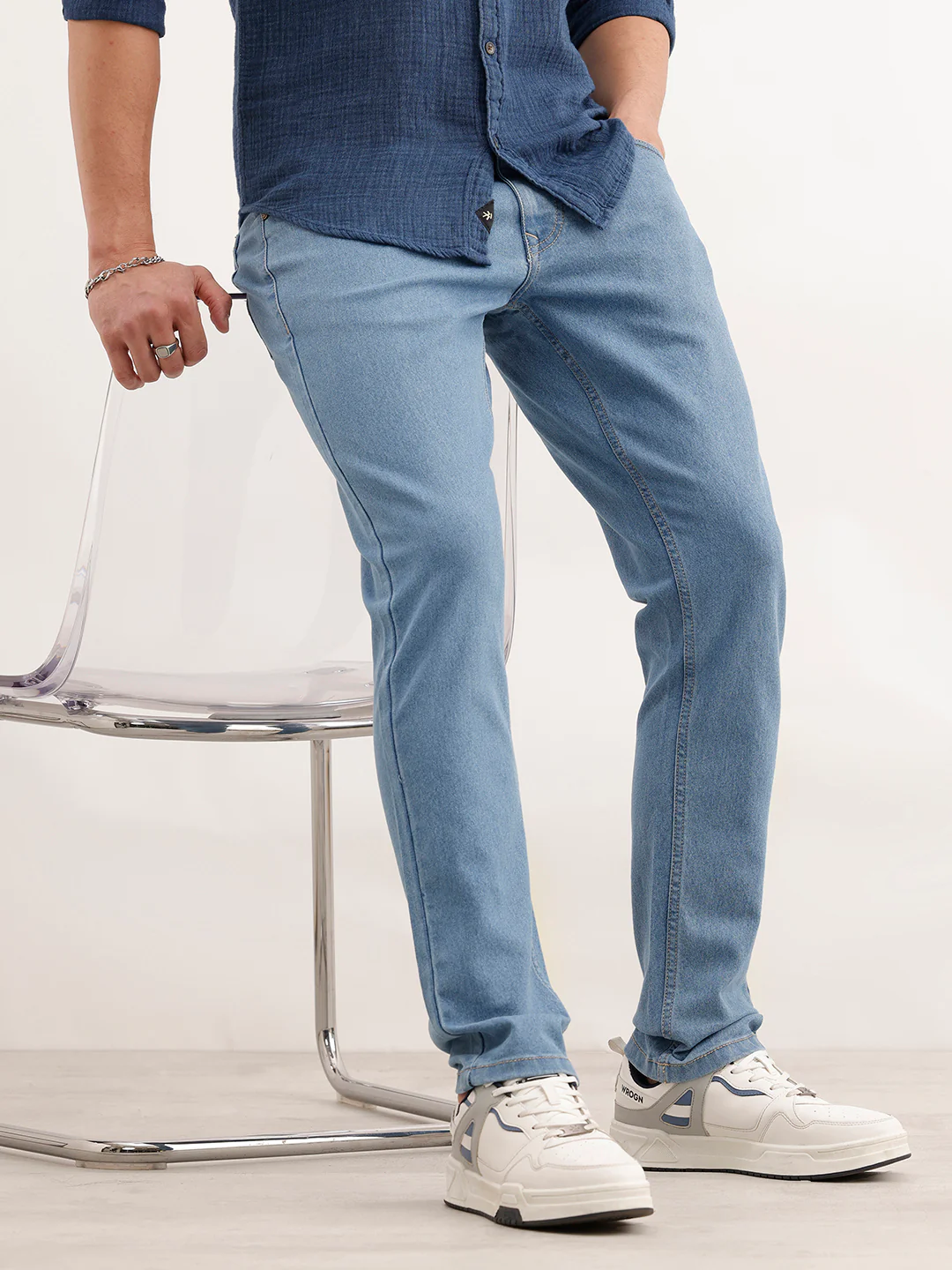Classic Slim Fit Denim Jeans | Light Blue