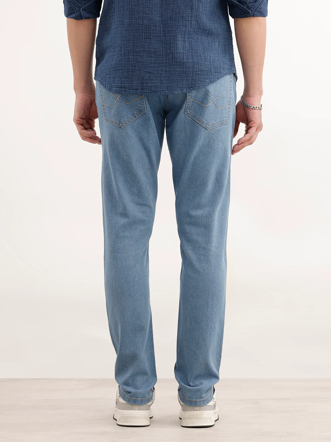 Classic Slim Fit Denim Jeans | Light Blue - Image 3