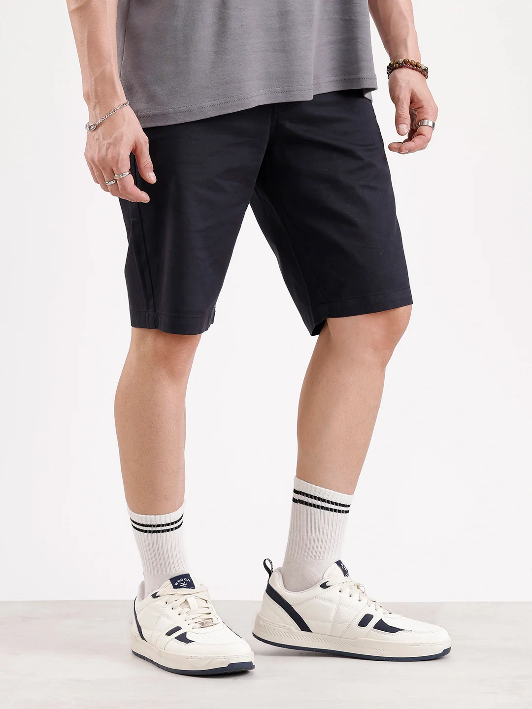 Classic Slim Fit Shorts | Black - Image 4