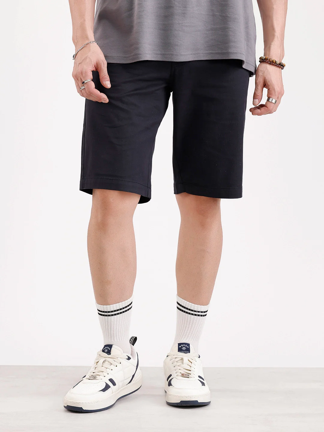 Classic Slim Fit Shorts | Black - Image 6