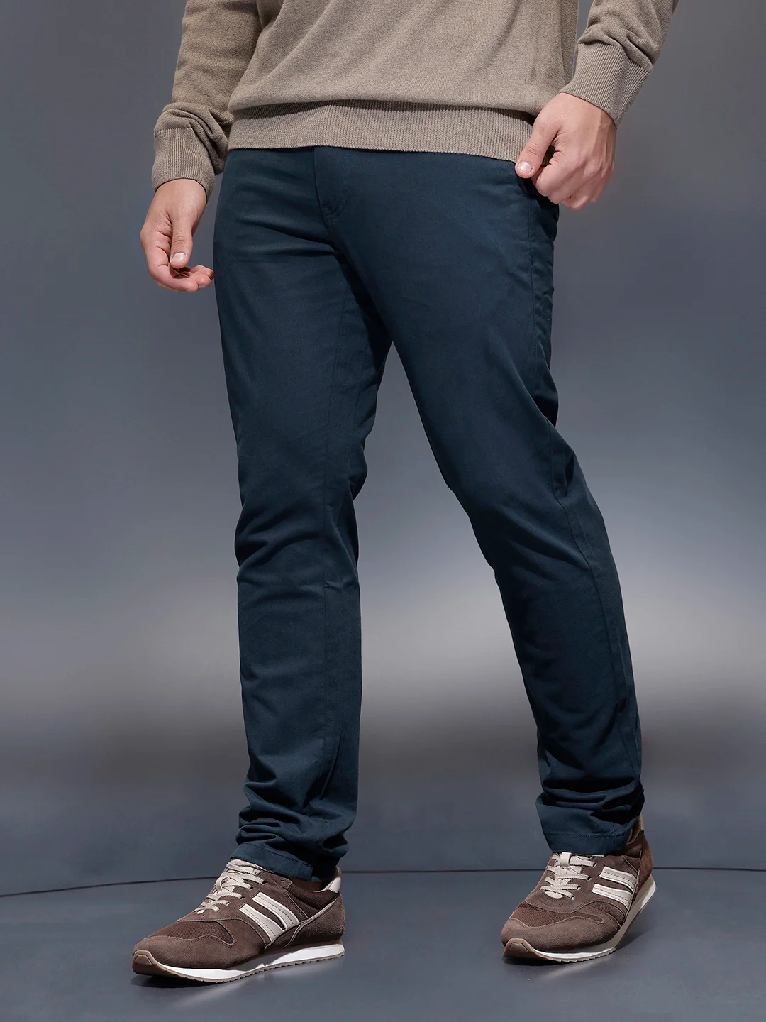 Classic Slim Fit Trouser | Navy Blue - Image 4