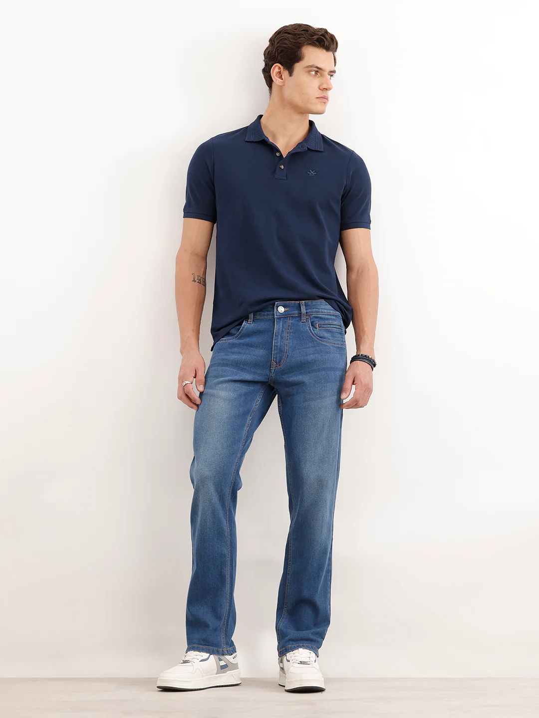 Classic Straight Fit Denim Jeans | Light Blue - Image 2