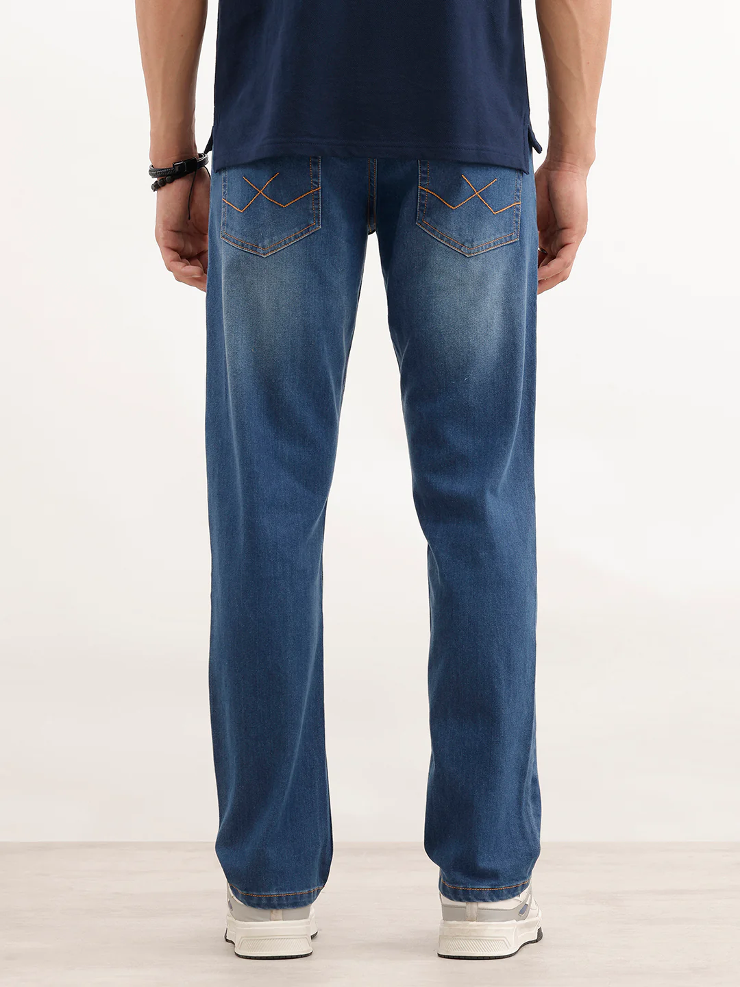 Classic Straight Fit Denim Jeans | Light Blue - Image 3