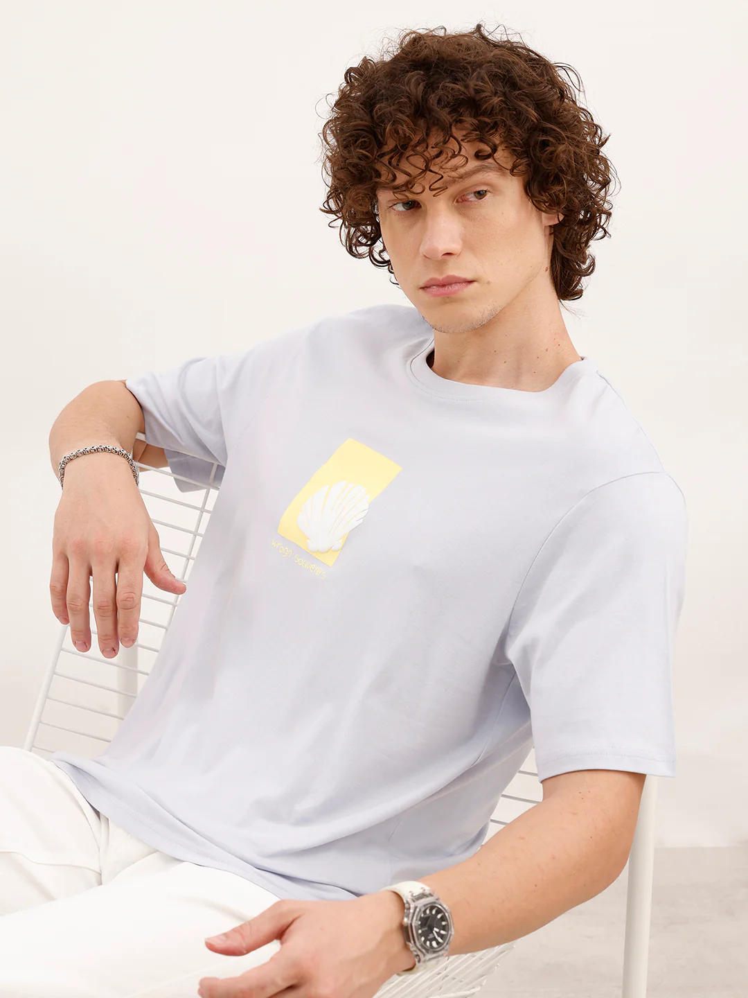 Comfort Fit Puffer Printed T-Shirt | Blue