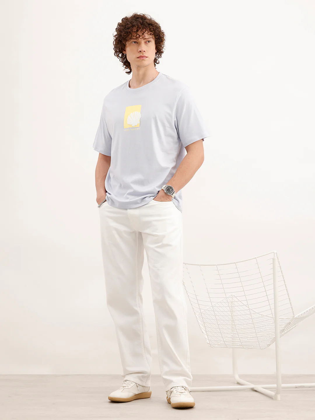 Comfort Fit Puffer Printed T-Shirt | Blue - Image 2