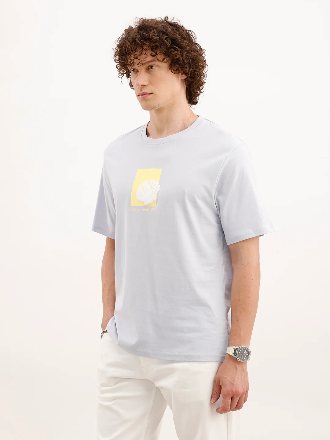 Comfort Fit Puffer Printed T-Shirt | Blue - Image 4