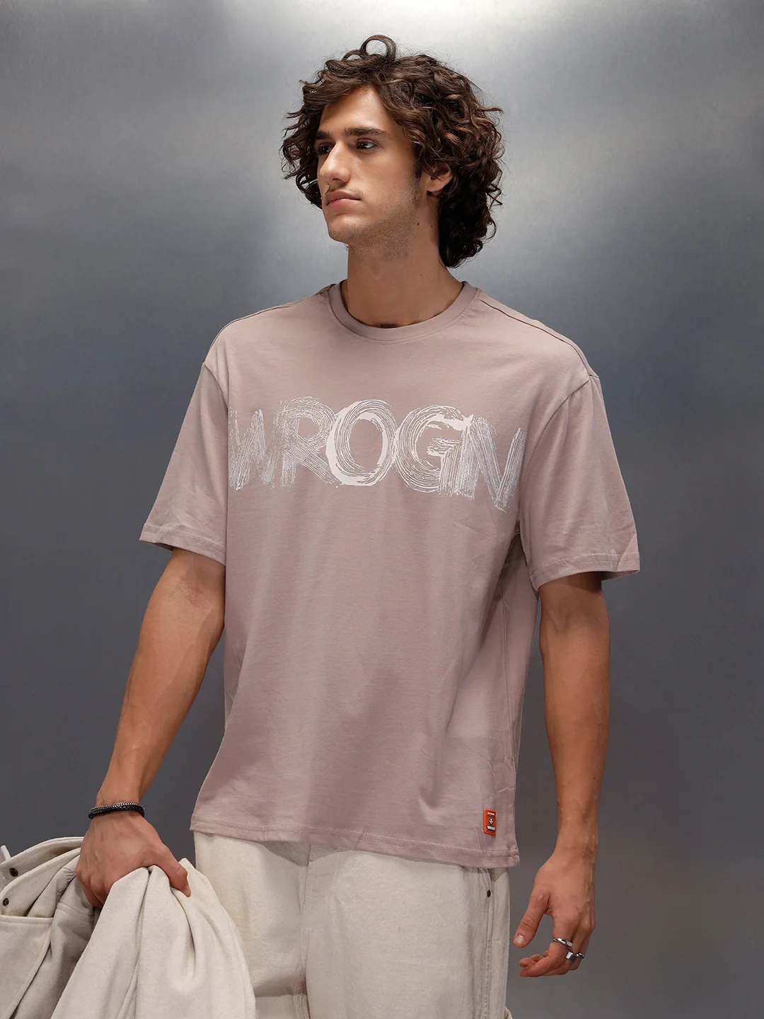 Crew Neck Oversized Fit Graphic Printed T-Shirt | Etherea