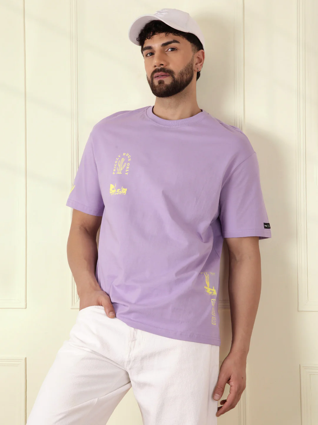 Elite Purple Printed Oversized T-Shirt