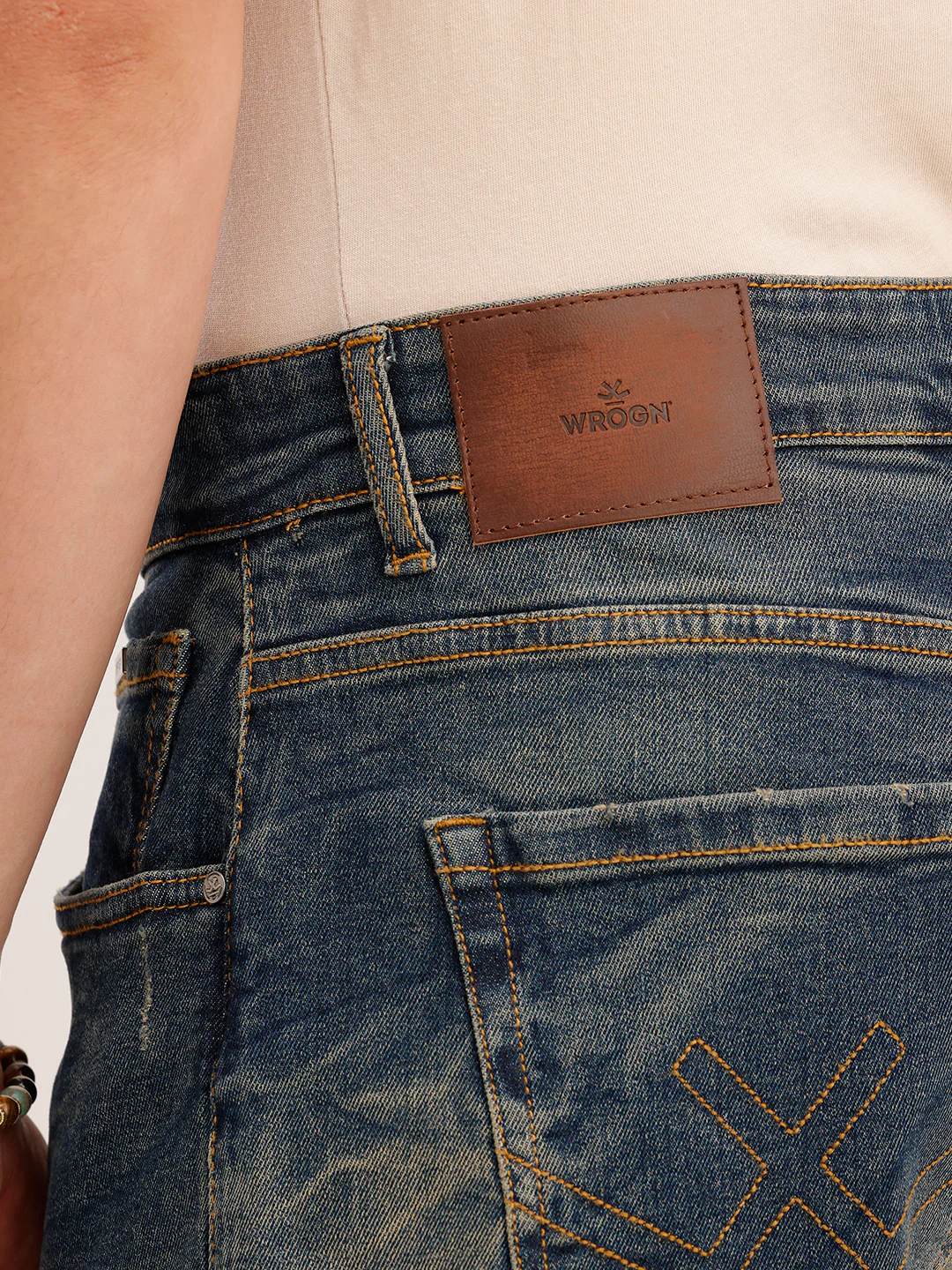 Faded Anti Fit Denim Jeans | Blue - Image 6