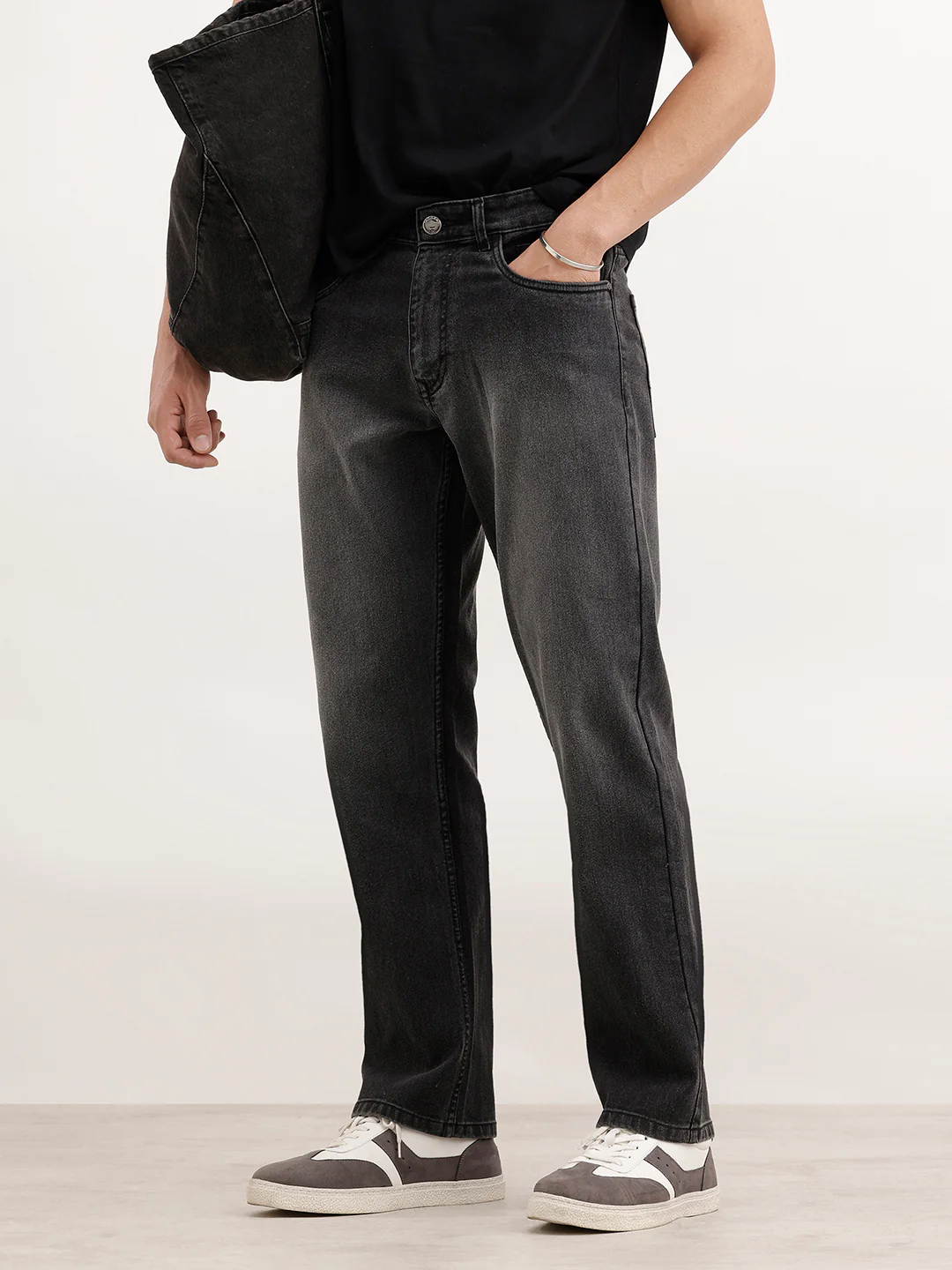 Faded Anti Fit Denim Jeans  | Grey