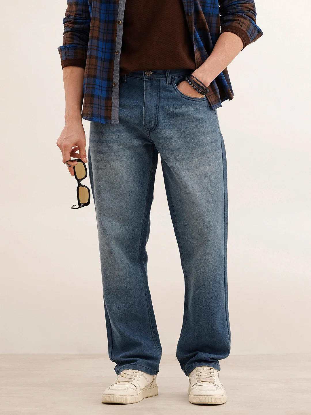 Faded Anti Fit Denim Jeans | Light Blue
