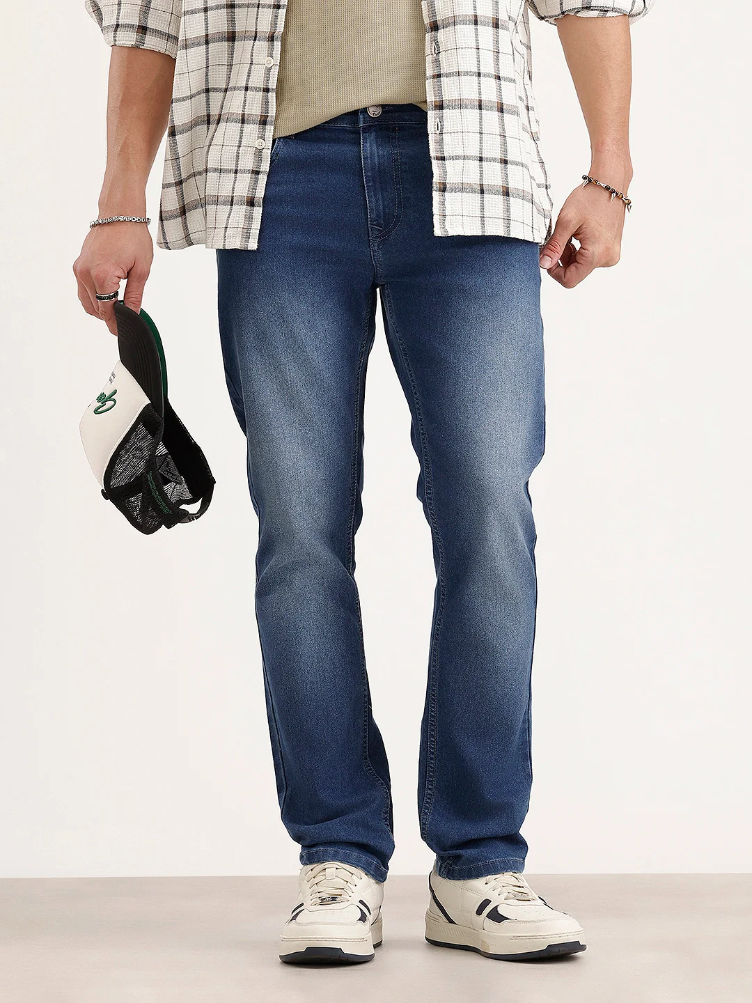 Faded Slim Fit Denim Jeans | Light Blue