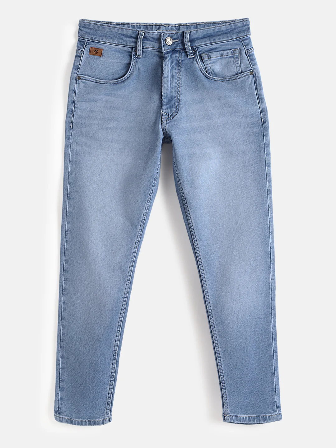 Faded Slim Tapered Jeans | Light Blue