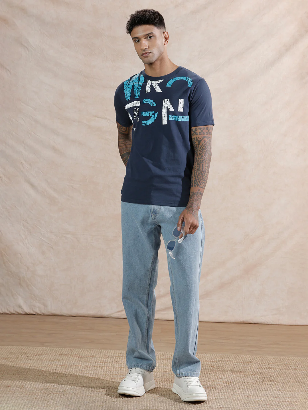 Graphic Slim Fit T-Shirt | Navy Blue - Image 2