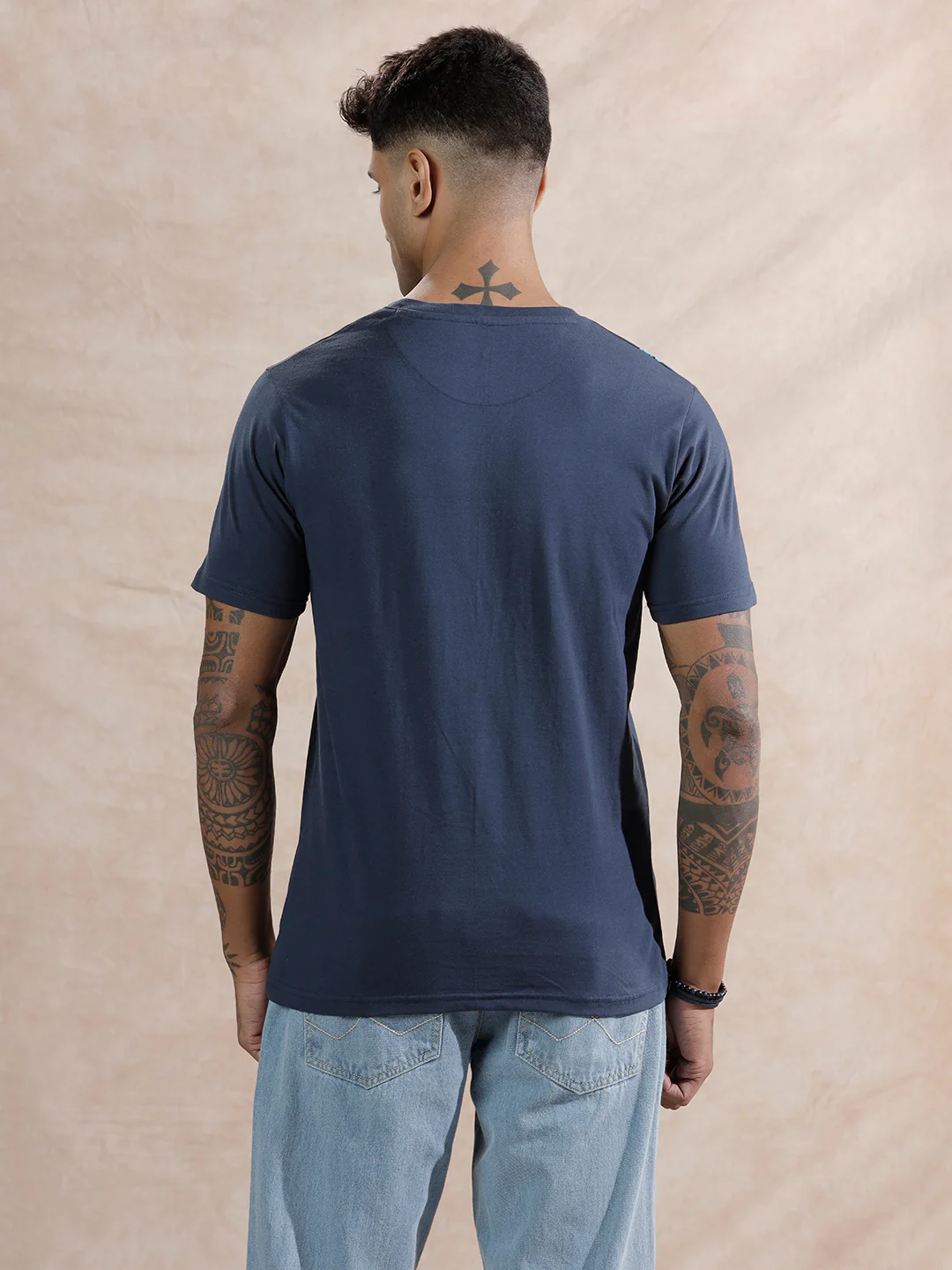 Graphic Slim Fit T-Shirt | Navy Blue - Image 3